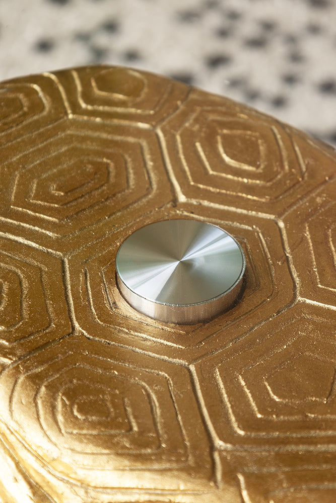 Gold Tortoise Side Table - SECONDS