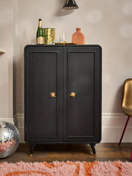 Black & Gold Ringo Drinks Cabinet