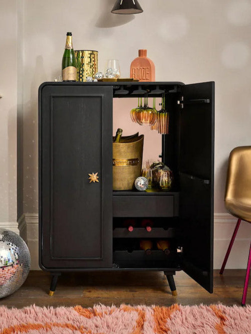 Black & Gold Ringo Drinks Cabinet