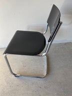 Retro Inspired Curved Dining Chair in Black - SECONDS