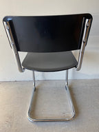 Retro Inspired Curved Dining Chair in Black - SECONDS