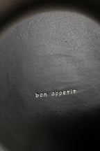 12 Piece Black & Off-White Edge Bon Apetit Dinner Set