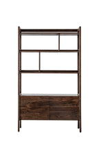 Acacia Wood & Marble Display Cabinet