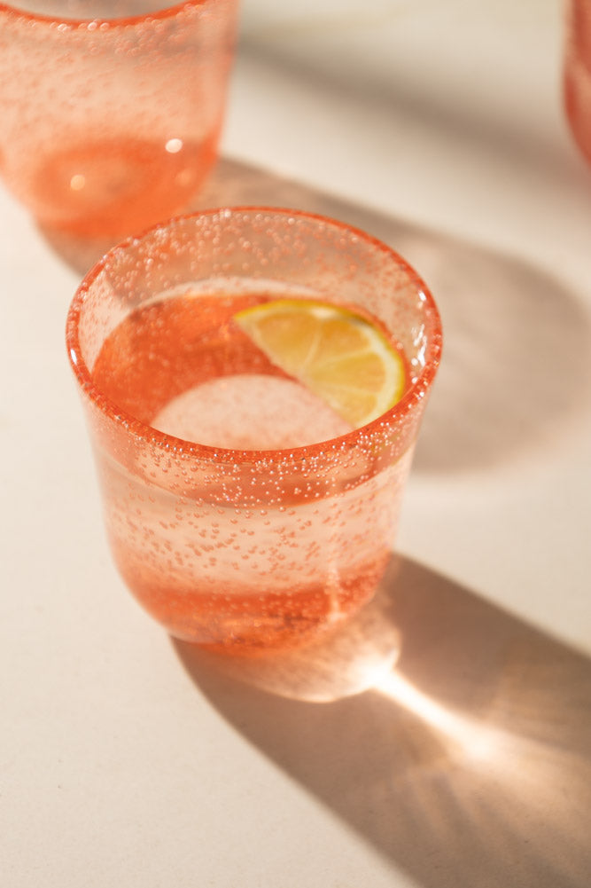 Acrylic Coral Pink Picnic Tumbler