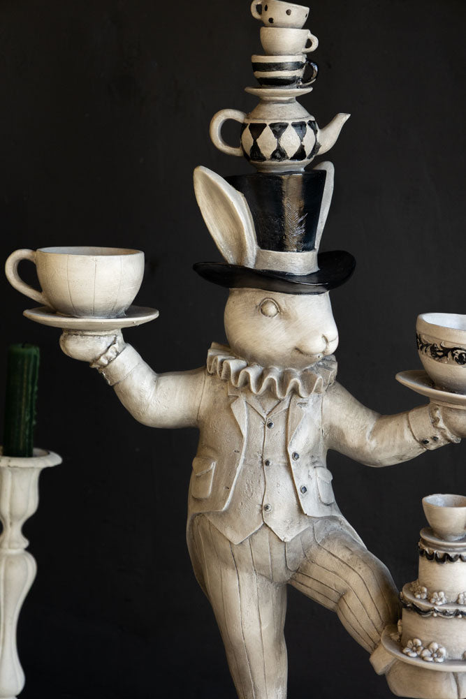Alice In Wonderland Inspired Balancing Act White Rabbit Ornament
