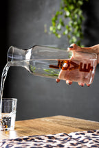 Amber LOVE Carafe in Clear Glass
