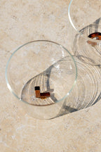 Amber LOVE Drinking Tumblers in Clear Glass