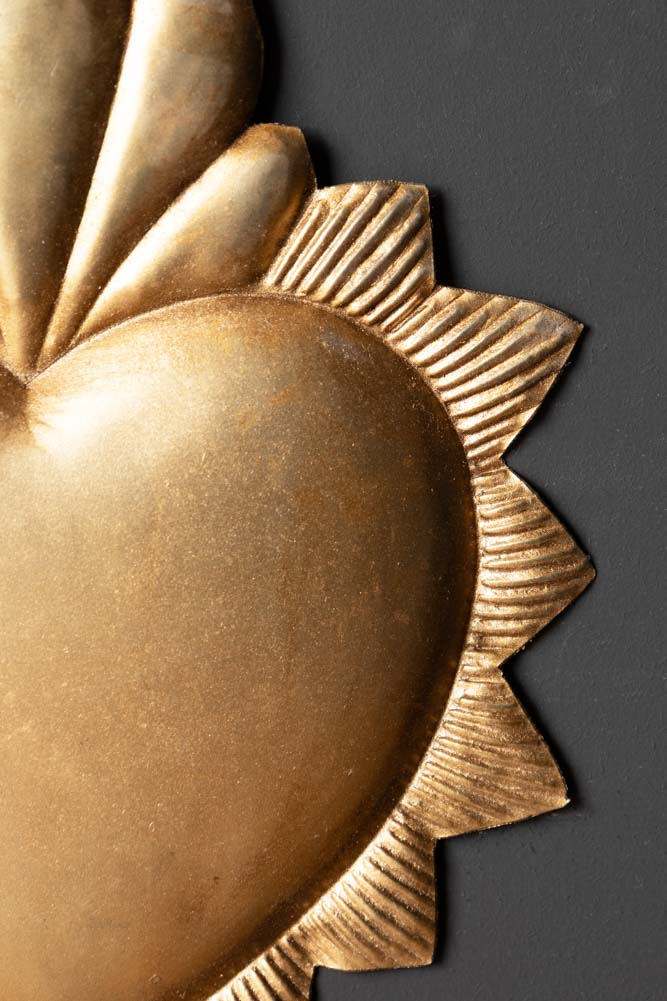 Antiqued-Style Metal Heart Hanging Decoration