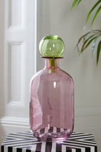 Flacon d'apothicaire rose et vert
