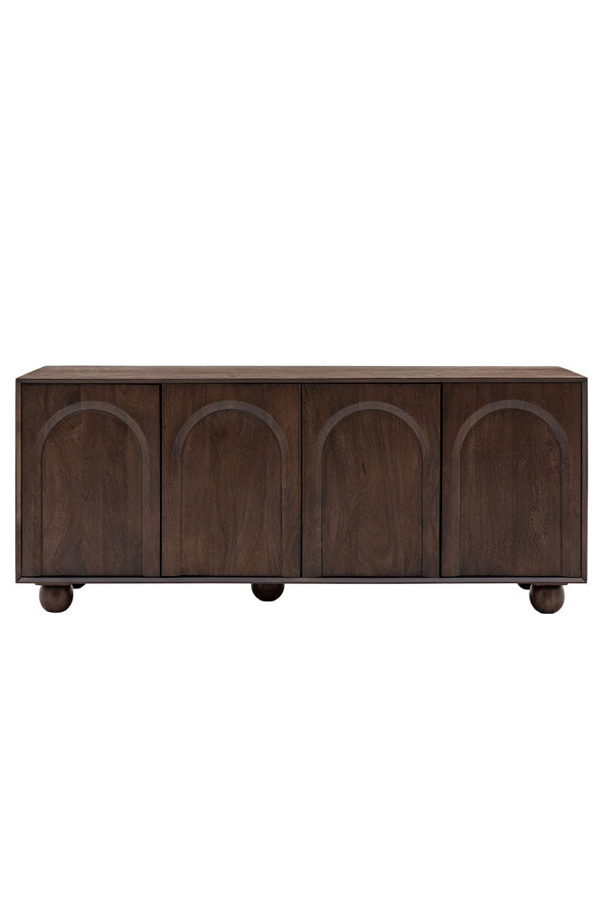 Arc Detail 4-Door Mango Wood Sideboard