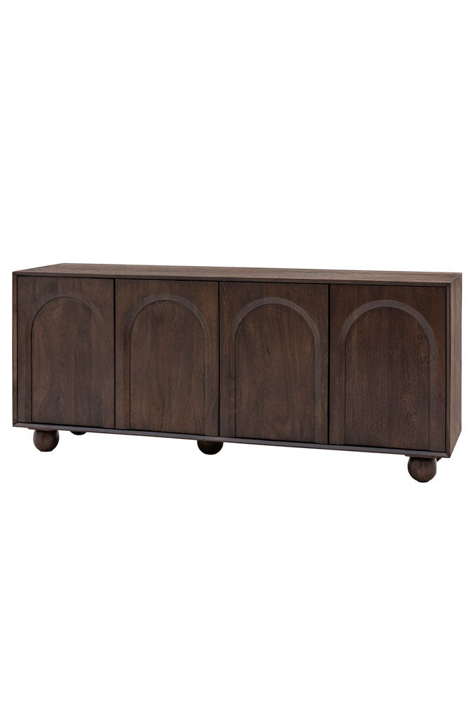 Arc Detail 4-Door Mango Wood Sideboard
