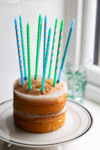 Assorted Blue Cake Candles - Pack Of 10