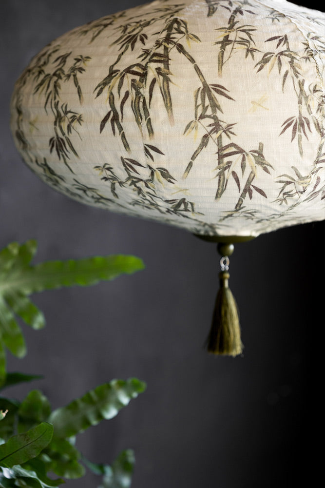 Bamboo & Green Tassel Easyfit Lampshade