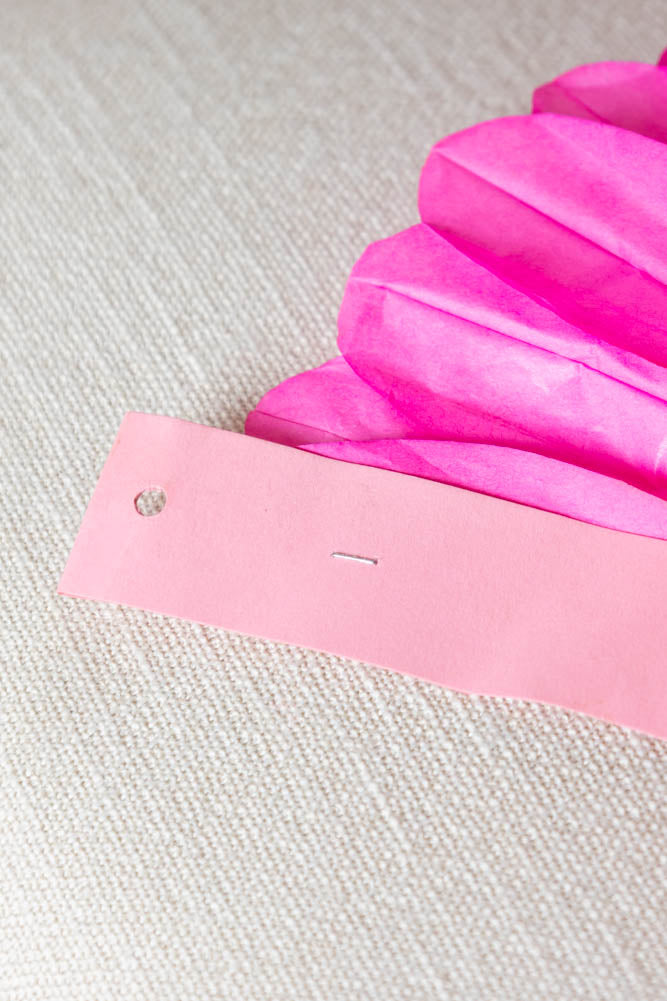 Beautiful Handcrafted Classic Paper Garland in Pink & Orange
