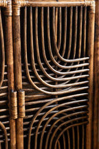 Beautiful Dark Brown Rattan 2 Door Cabinet