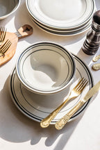 Bistro Style Black & White Dinnerware - 2 Options Available