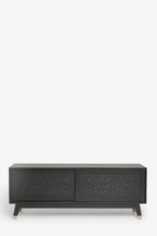 Black Leopard Print TV Unit