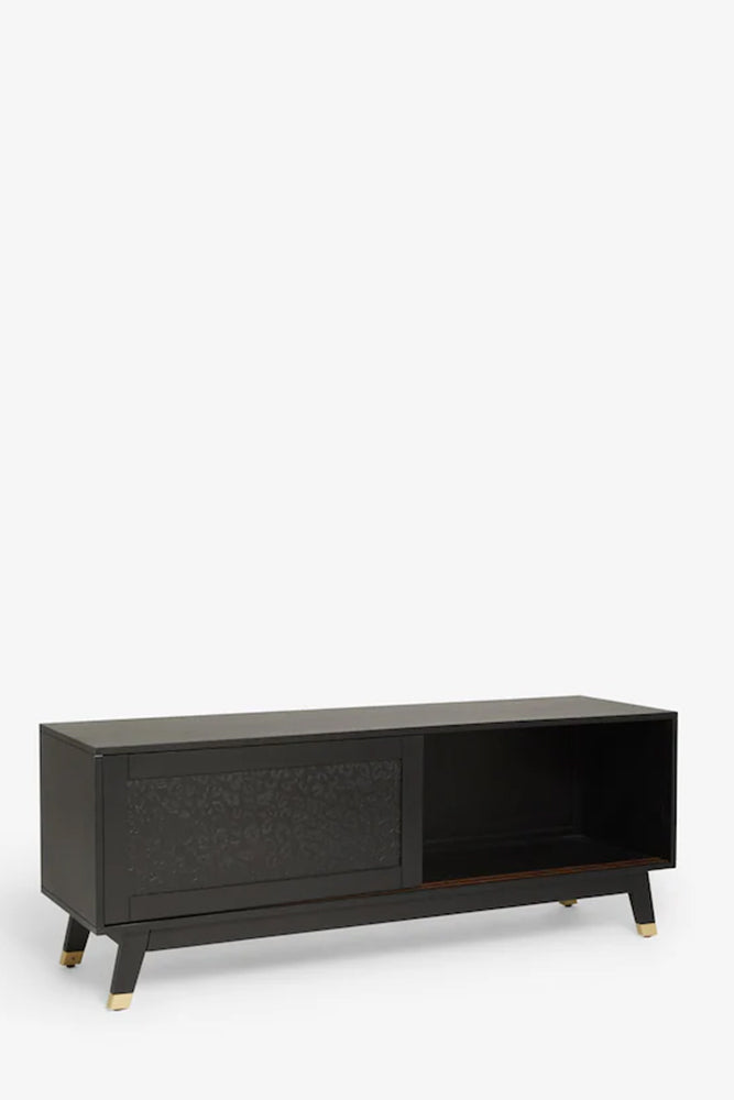 Black Leopard Print TV Unit