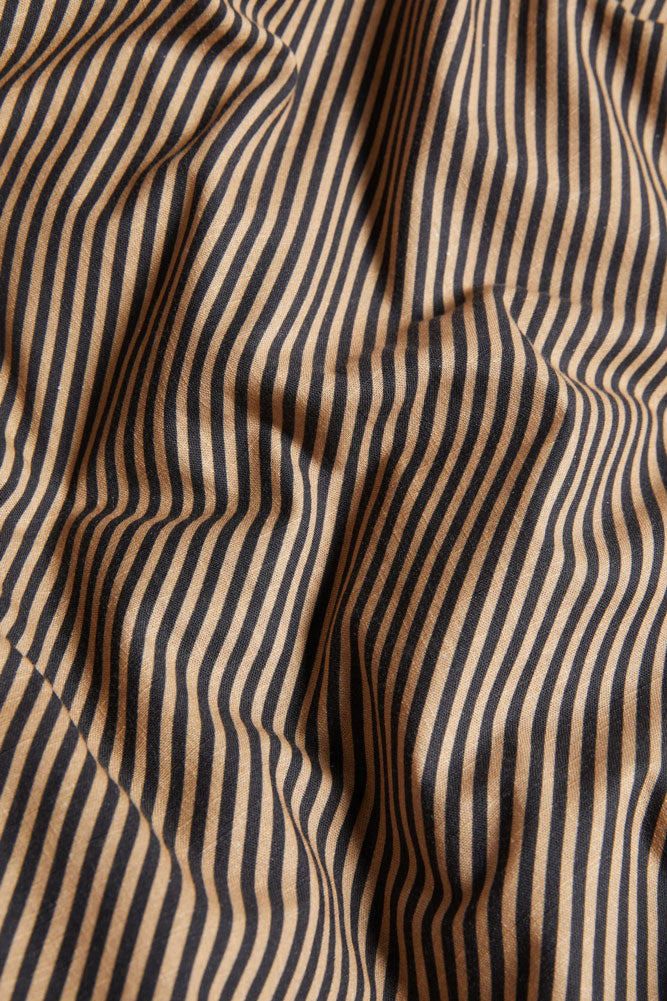Black Pencil Stripe Scalloped Edge Bedding Set - Available in 4 Sizes