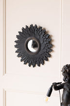 Black Starburst Traditional Convex Mirror