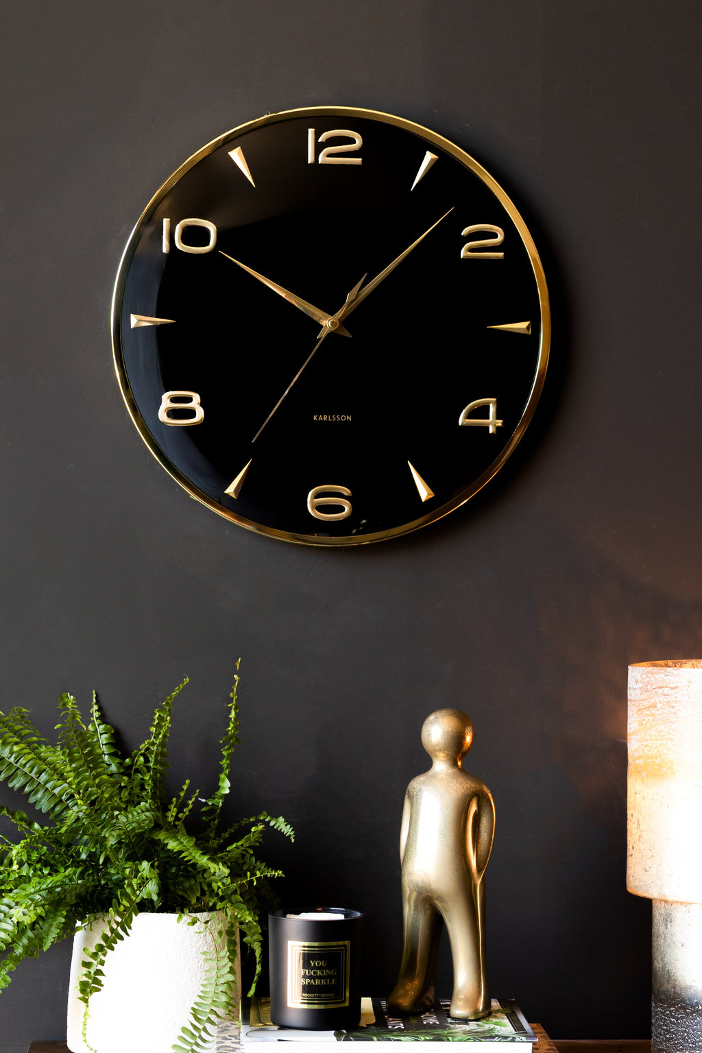 Black & Gold Wall Clock