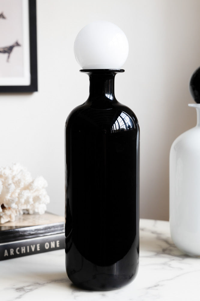 Black & White Tall Apothecary Bottle