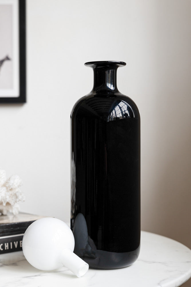 Black & White Tall Apothecary Bottle