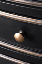 Black & Gold Antiqued-Style Side Cabinet