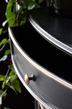 Black & Gold Antiqued-Style Side Cabinet