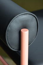 Black and Pink Roll Back Bar Stool