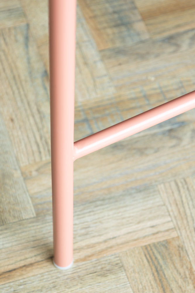 Black and Pink Roll Back Bar Stool