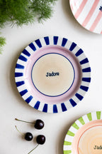 Blue & Pink J’adore Ceramic Serving Plate