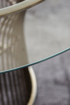 Bronze & Glass Round Dining Table