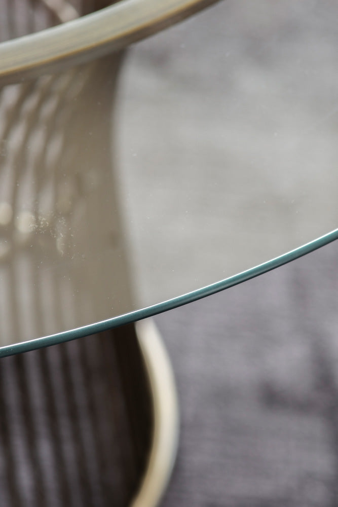 Bronze & Glass Round Dining Table