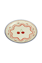 Cherry Print Ceramic Serving Plate