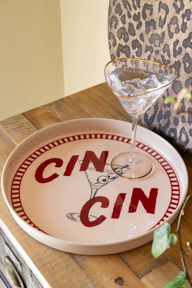 Cin Cin Round Tray