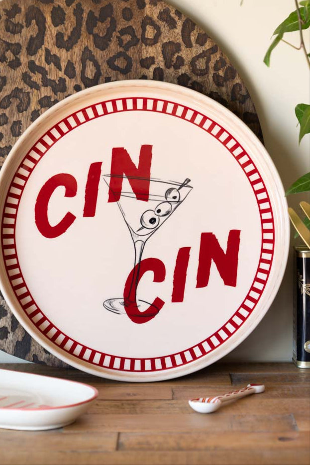 Cin Cin Round Tray