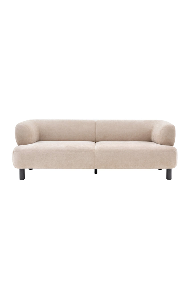 Contemporary Cream 3-Seater Sofa