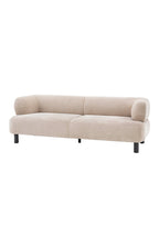 Contemporary Cream 3-Seater Sofa