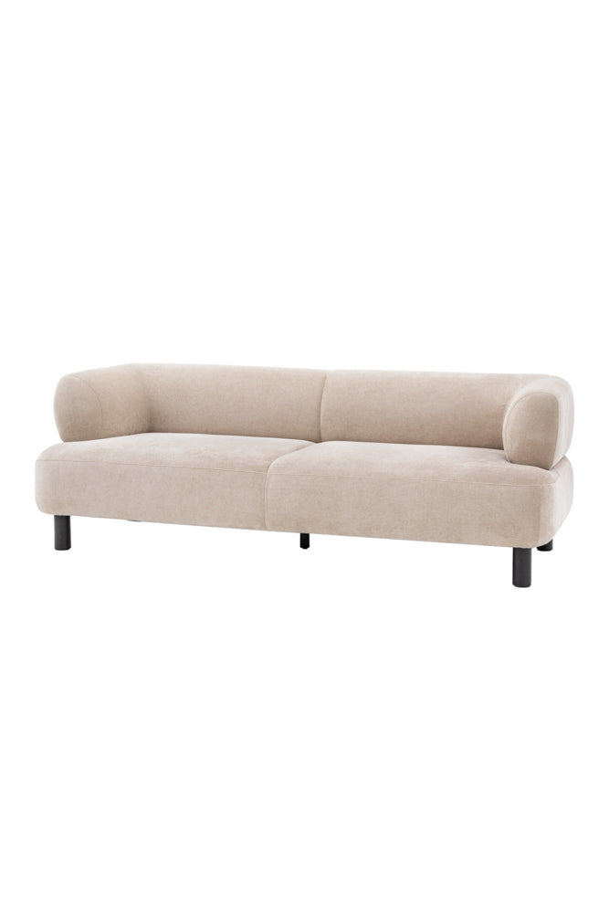 Contemporary Cream 3-Seater Sofa