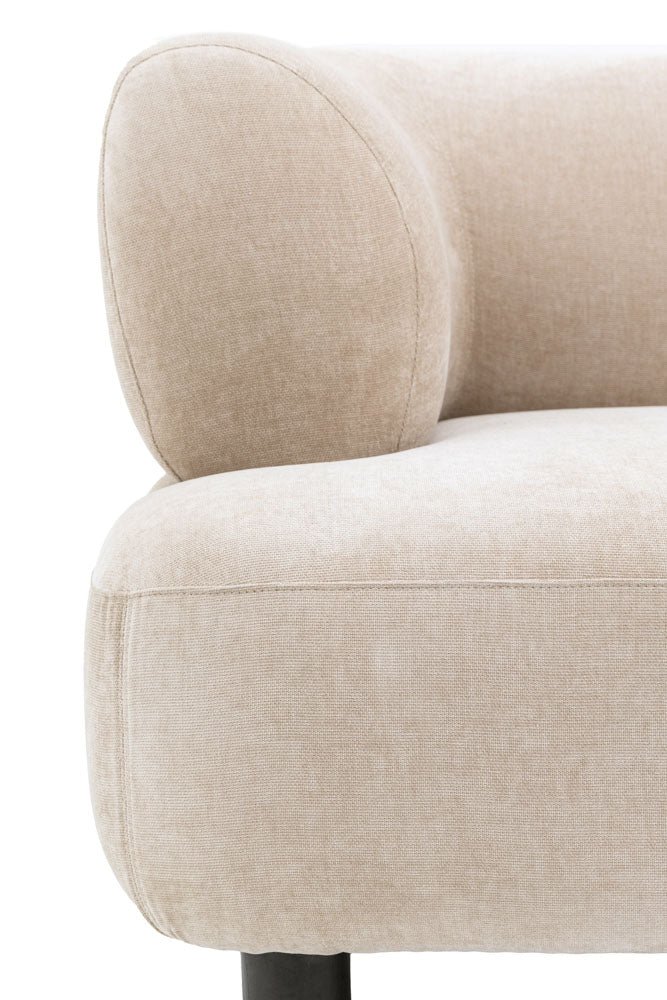 Contemporary Cream 3-Seater Sofa