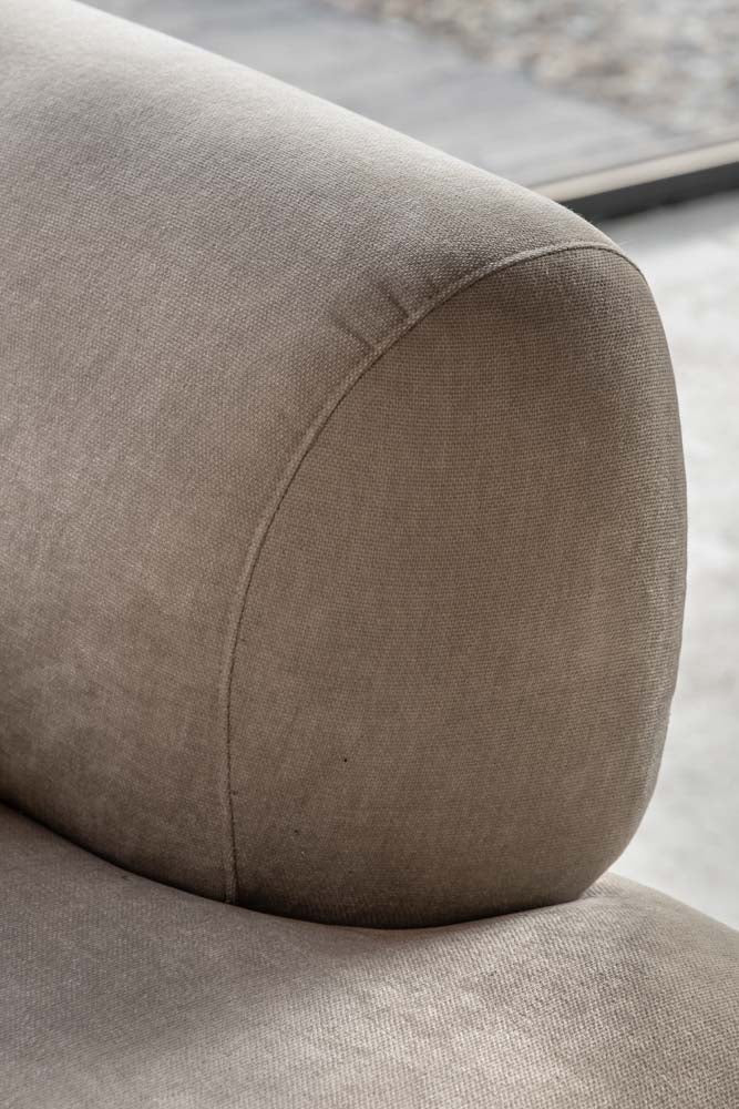 Contemporary Cream 3-Seater Sofa