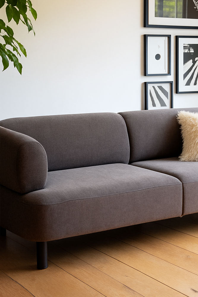 Contemporary Grey 3-Seater Sofa
