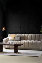 Cream Roll Back 3-Seater Sofa