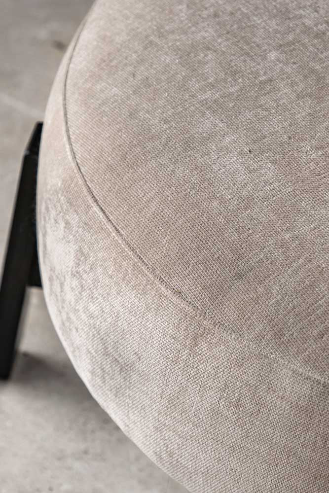 Beautiful Curved Cream Accent Armchair