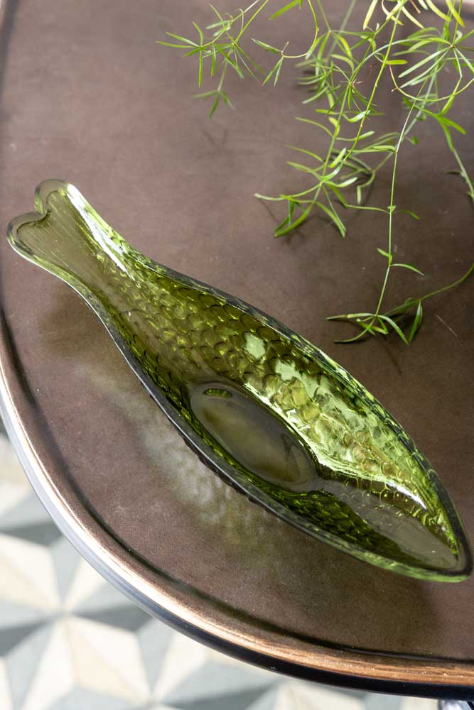 Fish Trinket Tray in Dark Green