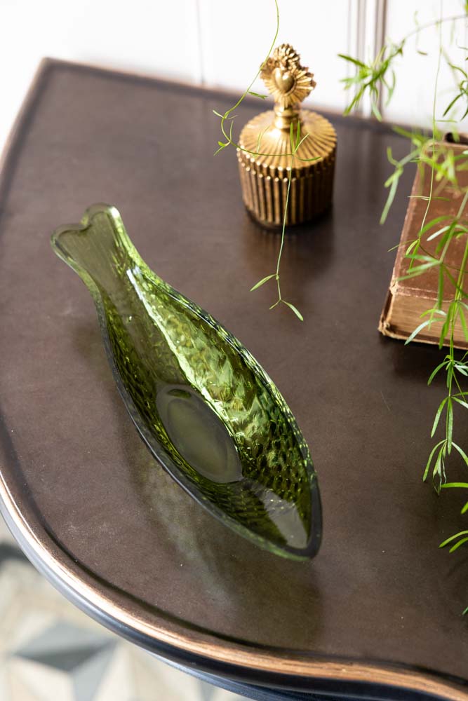 Fish Trinket Tray in Dark Green