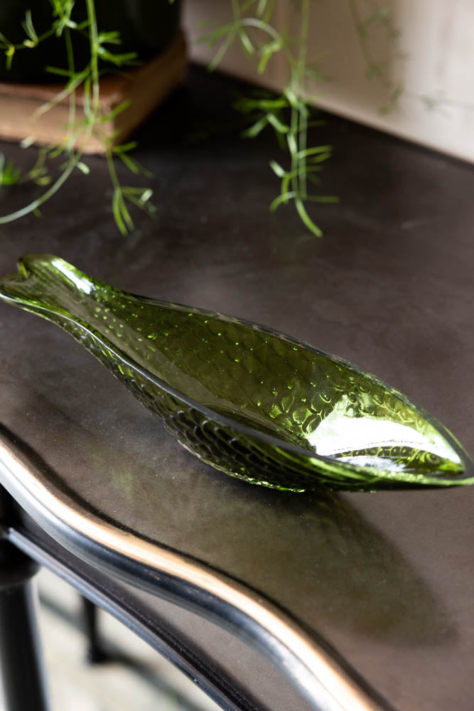 Fish Trinket Tray in Dark Green