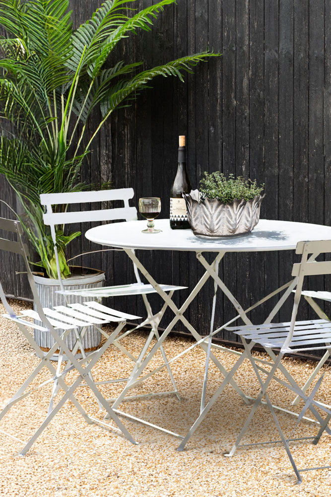 Bistro Dining Garden Set in White