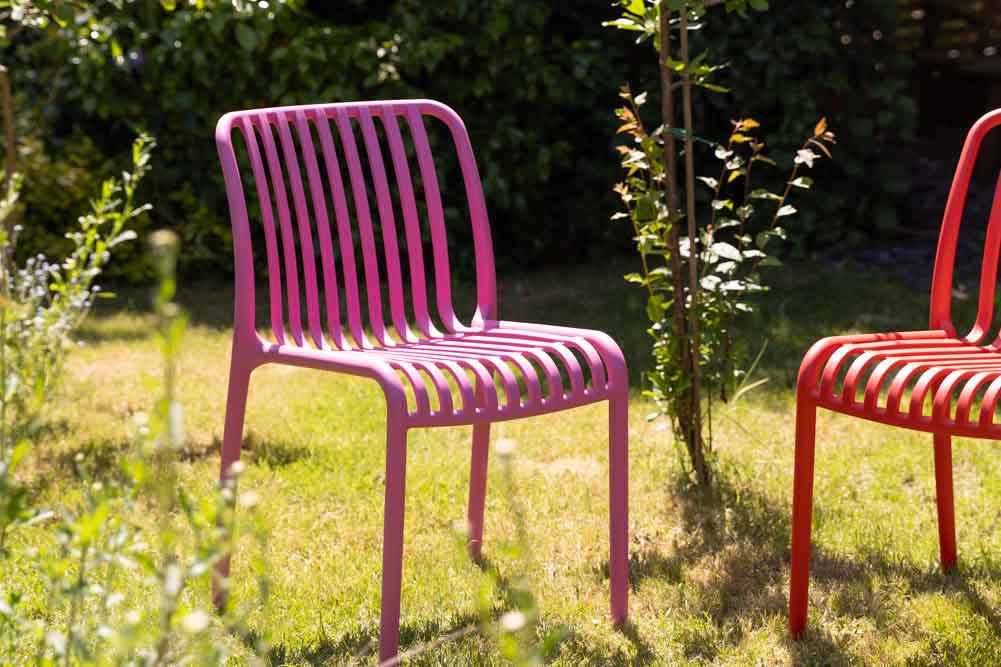 Garden Outdoor Dining Chair In Pink
